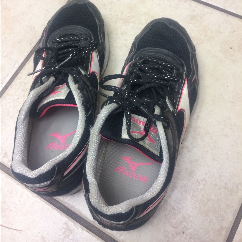 Black and Pink Mizuno Running Shoes